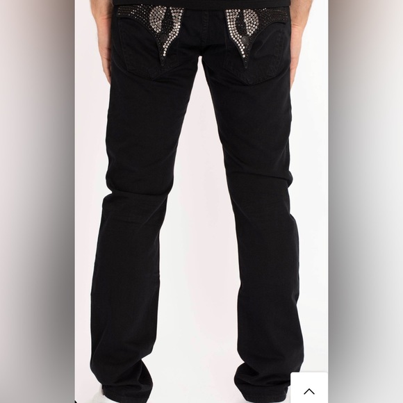 Brand new authentic robin jeans with stud black 33-34 men’s pants long 💎 - Picture 2 of 4